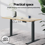 Artiss Standing Desk Top White Oak 140CM DB-B-140-NT