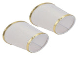 2PCS Fabric Lampshade European Style Lamp Shade for E14 Screw Chandelier Wall Lamp Beige White Gold V1294-YM0710-3119210206411
