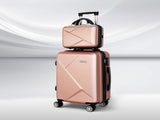 Wanderlite 2Set 20 Inch Luggage Case with 12 Inch Handheld Luggage Box Hard Shell Travel Suitcase LUG-ABS-CB-12-20-RG