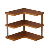 3 Tier Desktop Organizer Shelf Cup Storage Rack Wooden Corner Display Stand for Kitchen Counter V1192-AZ-W-20012