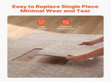 Carpet Tiles 457x457 mm, 10 Pack Carpet Square Rug Detachable & Damage-free, Self Adhesive Home V952-ZZFKDTX1818I3EISJ001V0