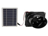 10W 12V Solar Powered Exhaust Fan for Round Pipe ABS Solar Panel Ventilation Fan Kit for Pet House V1294-YM0710-3111230296911