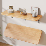 Wall Mounted Folding Table, Laundry Folding Table With Heavy Duty Metal Collapsible Shelf Brackets, V1366-AZ2-W-12467