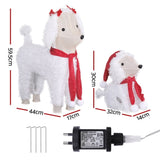 Jingle Jollys Christmas Lights 60 LED Fairy Light 2pcs Dog Decorations Set XMAS-MOT-2DOGS-WARM