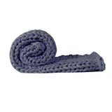 Dreamz Knitted Weighted Blanket Chunky Dark Grey Double 7KG BLANKETW03-D-7KG-DG_NZ