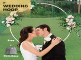 2M White Wedding Hoop Arch Metal Flower Ring Display Frame Balloon Circle Rack Backdrop for Wedding V985-WEDDINGHOOPNEW