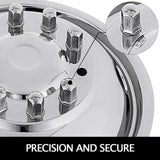 Polished 19.5" 10 Lug Wheel Simulators Stainless Steel Bolt Kit Hubcap Kit Fit for 2005-2020 Ford V952-19.5CBXGLGG000001V0