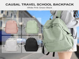 BJLFS Unisex Lightweight Water-Resistant Backpack, Black Light Green V1189-LWWAL-20260325-00069