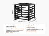 Scrapbook Rolling Storage Cart, 6-Tier Large Capacity with Organizer Top, Black Frame with 4 V952-JTZCCHTZ6CJT39QSVV0