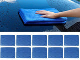 10Pcs Blue Clean Towel Square Soft Microfiber Towel Home Kitchen Cleaning Supplies V1294-YM0901-3112200131511