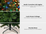 Christabelle 2.3m 7.5ft Lakeland Pine Christmas Tree Pre Lit Multi Function LED Artificial Indo 112_HZLP75