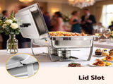 5-Star Chef Chafing Dish 8L 2-Pan Buffet Warmer Food Warmer Catering Server CD-9L-2Z-SS