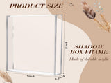 2 Pcs 8'' x 10'' Acrylic Shadow Boxes Display, Shadow Box DIY Frame Clear Acrylic Display V1258-DP02-C-2267