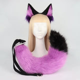 fox ear tail suit animal cute hair hoop cat wolf dog Headwear halloween Party cosplay Christmas V1192-AZ-W-10538