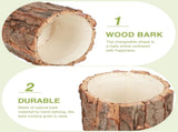 2Pcs Natural Wood Flowerpot Brown Creative Flower Bucket for Garden Succulent Plant Holder V1369-AZ3-W-15631