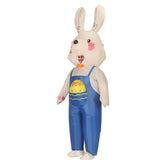 Blue Easter Bunny Cartoon Costumes Air Model Inflatable Costume Funny Dress Up Props Easter Party V1263-JX-7902