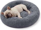 Calming Donut Cat Bed - Fluffy Plush Round Pet Bed, Suitable for Indoor Cats and Dogs, Washable V1106-HYSC003
