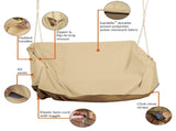 Porch Cover 56 Inch Water-Resistant Oxford Hanging Outdoor Cover All Weather Protected V1192-AZ-W-3262