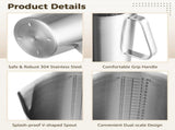 Stainless Steel Pitcher with Lid, 2 L/70 oz Measuring Cup with Dual-Scale Markings, Milk Frothing V1192-AZ-W-18493