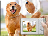 Digital Camera 4K Screen Video Camera With 32GB Memory Card-Silver V1263-JX-7688-2