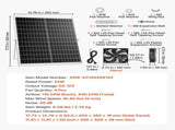 Solar Powered Fan, 25W Solar Panel with 4 Fans, Adjustable Solar Panel Angle, 2668 RPM High-Speed, V952-KQWSXHFJDTYN5TENT001Y3