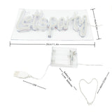 Neon Sign Sign, USB & Battery Operated Lets Party LED Light for Birthday Wedding Friend Party V1366-AZ2-W-06005