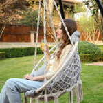 SONGMICS Hammock Hanging Chair with Cushion Gray V227-8498715001080