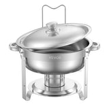 VEVOR 5 Qt 4 Pack Round Chafing Dish Buffet Set Full-Size Pan Stainless Steel V952-YXBXGSTGK4JTSHNBOV0