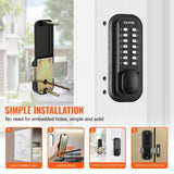 Mechanical Keyless Entry Door Lock, 14 Digit Keypad, Water-proof Zinc Alloy, Outdoor Gate Door Locks V952-JXMMSBMAZSZMEOO20V0