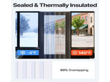 Strip Curtain PVC Door Curtain 244 x 244 cm Cooler Freezer Clear Plastic V952-PZMLPZGHMPTLG3PGGV0