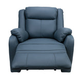 Bella 1 Seater Electric Recliner Genuine Leather Upholstered Lounge - Blue V315-VHNL-PINN-13