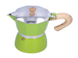 300ML Coffee Pot Moka Maker Coffee Kettle for Gas Stove Ethanol Stove Electrothermal FurnaceGreen V1294-YM0901-3118210170211