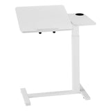 Overbed Table, Mobile Bed Side Table with Flip Desktop and 4 Hidden Wheels, Height & Angle V952-CSZGXDZZCSFZ3O0N9001V0