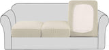 High Stretch Individual Seat Cushion Covers Sofa Slipcovers Couch Featuring Jacquard Textured Twill V1259-DP01-A-4452