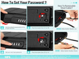 Portable Safe Box Mini Travel Safe Box Waterproof Anti-Theft With Detachable Metal Cable For Home, V1188-MS-227-0808