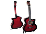 Karrera 38in Pro Cutaway Acoustic Guitar with Carry Bag - Red Burst CC38-PRO-SRD