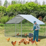 VaKa 3x2x1.95m Metal Walk-in Chicken Coop Rabbit Hutch Cage Hen House Chook Au V465-V51000