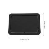 Embedded Type Trash Bin Cover Black 430 Stainless Steel Flip Design for Kitchen V1192-AZ-W-27584