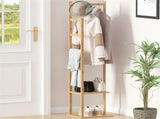 Versatile Strong Bamboo Clothes Hanger Rod Stand Scarf Hat Holder Storage Shelf V767-JJ-ZY212-V1