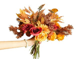 2pcs Boho Style Artificial Flower Bouquets,17 Inch Bohemian Style Fall Flower Wedding Bouquets for V1192-AZ-W-11319