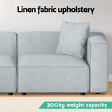 Artiss Modular Sofa Chaise Set 2-Seater Grey SBED-E-FA-02-2S-GY