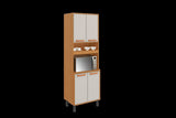 Flat Pack DIY Wooden Kitchen Cupboard/Pantry with 4 Doors 6 Shelves in White and Cinnamon Finish V1112-3600001960/1961