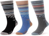OutdoorMaster Ski Socks 3-Pack Merino Wool, Over The Calf Non-Slip Cuff for Men & Women V1168-93-V5U9-FK6I