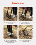 VEVOR 5 Tines Broad Fork Garden Tool U-Shaped Pitch Fork for Gardening Spading V952-HYCWJCGC5C1J0LGD6001V0