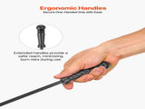 Fireplace Tool Set, 5 PCS Tool Set and Holder with Five-Prong Stand, Tongs, Ash Shovel, Brush, V952-BLGJTJ5JTWZG9M137001V0
