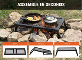 Folding Campfire Grill Portable Camping Fire Pit Steel Outdoor BBQ Picnic V952-ZDYYKJZDG18120J5TV0