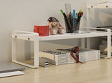 Desktop Bookshelf Organizer Desktop Organizer Office Storage Rack Warm White Simple Style V1294-YM0521-3117220297011