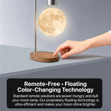 Levitating Moon Lamp with 15W Wireless Charger 3D Printed Lunar Sphere, Real Wood Base, 3 Ambient V1341-ZY-U67UZGBL-TOPSELLER3COLORCOL