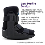EQUIPMED CAM Walker Moon Boot Medium, Foot Injury Support, Ankle Recovery, Adjustable Fit, V219-WLAMBTMH6KSA
