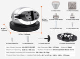 Engraving Block 5 inch Ball Vise Setting Jewelry Ball Vise Engraving with 34PCS Attachment and V952-GRSWNXZSZ00000001V0